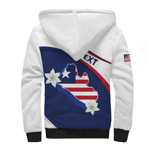 Personalized Happy Liberia Independence Day Sherpa Hoodie