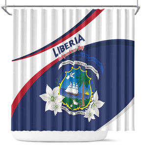 Happy Liberia Independence Day Shower Curtain
