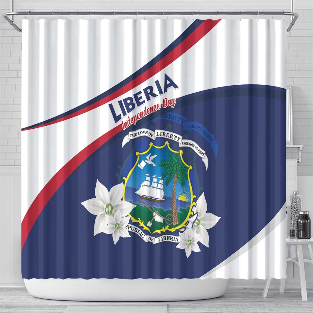 Happy Liberia Independence Day Shower Curtain
