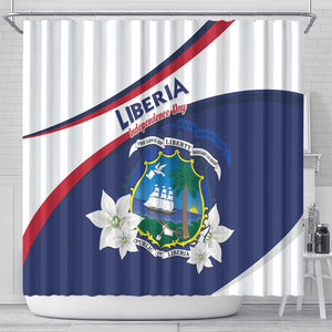 Happy Liberia Independence Day Shower Curtain