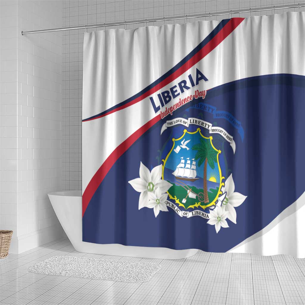 Happy Liberia Independence Day Shower Curtain