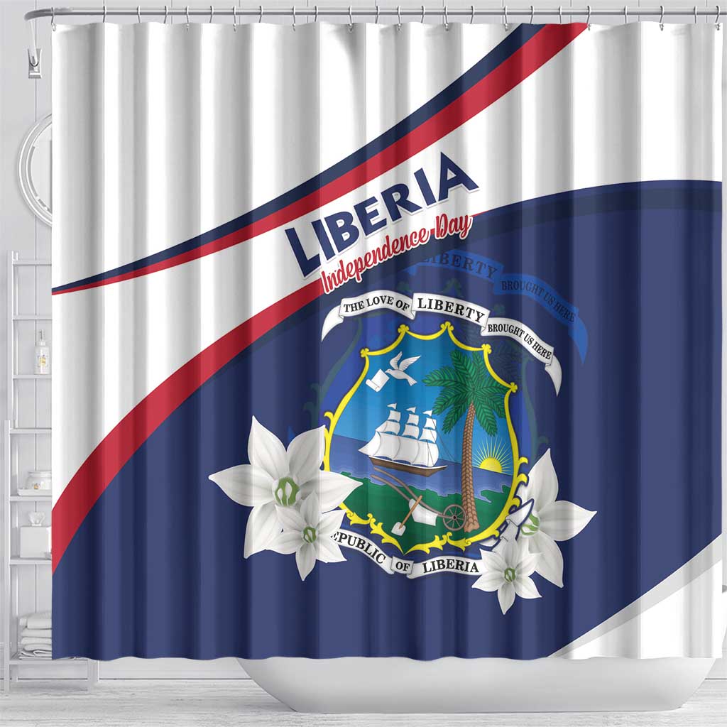 Happy Liberia Independence Day Shower Curtain