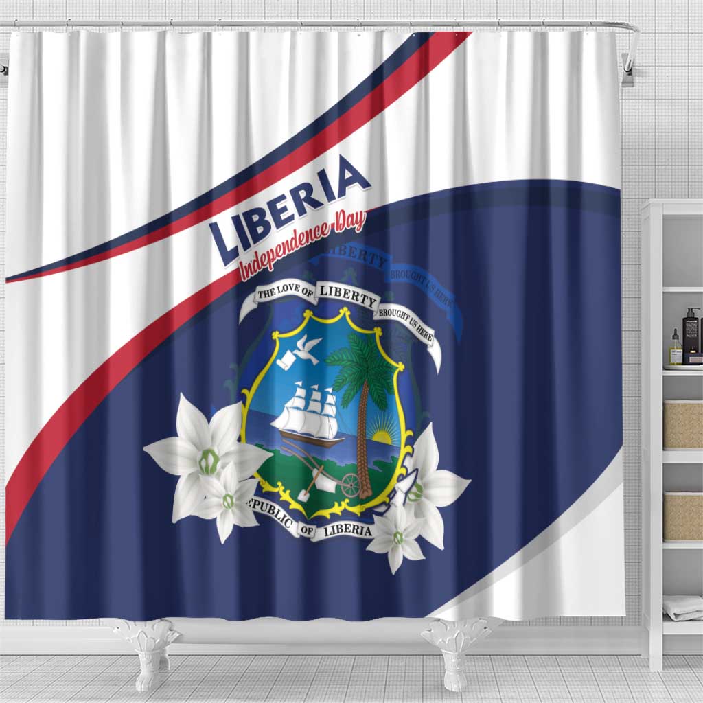 Happy Liberia Independence Day Shower Curtain