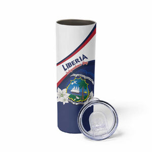 Personalized Happy Liberia Independence Day Skinny Tumbler