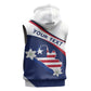 Personalized Happy Liberia Independence Day Sleeveless Hoodie - African Pride
