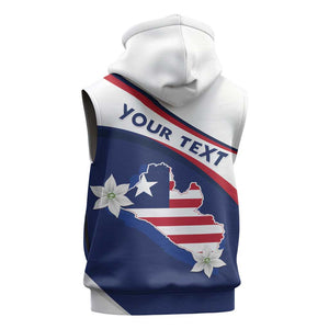 Personalized Happy Liberia Independence Day Sleeveless Zip Hoodie - African Pride