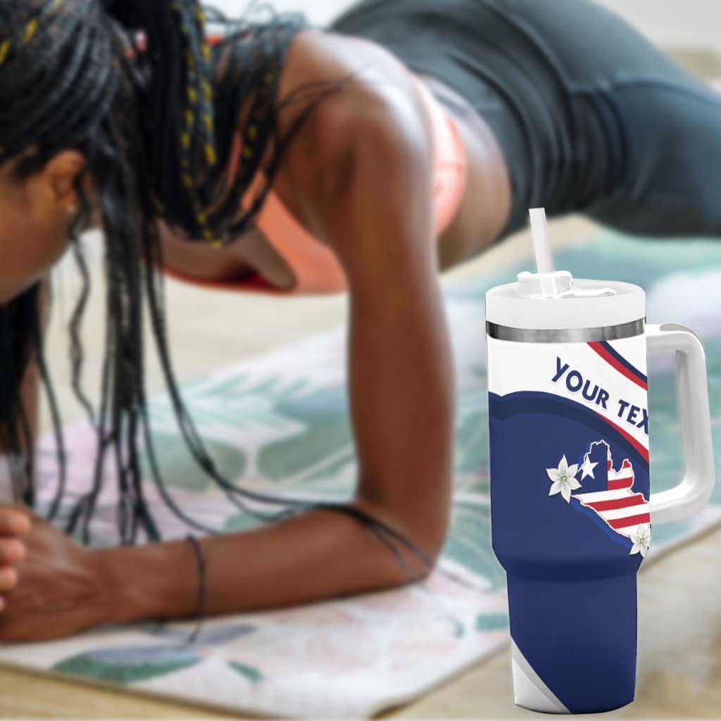 Personalized Happy Liberia Independence Day Tumbler With Handle