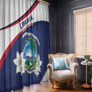 Happy Liberia Independence Day Window Curtain