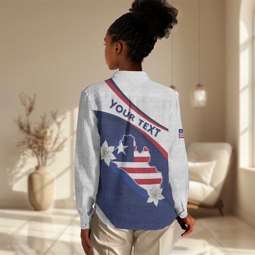 Personalized Happy Liberia Independence Day Women Casual Shirt