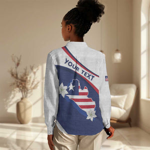 Personalized Happy Liberia Independence Day Women Casual Shirt