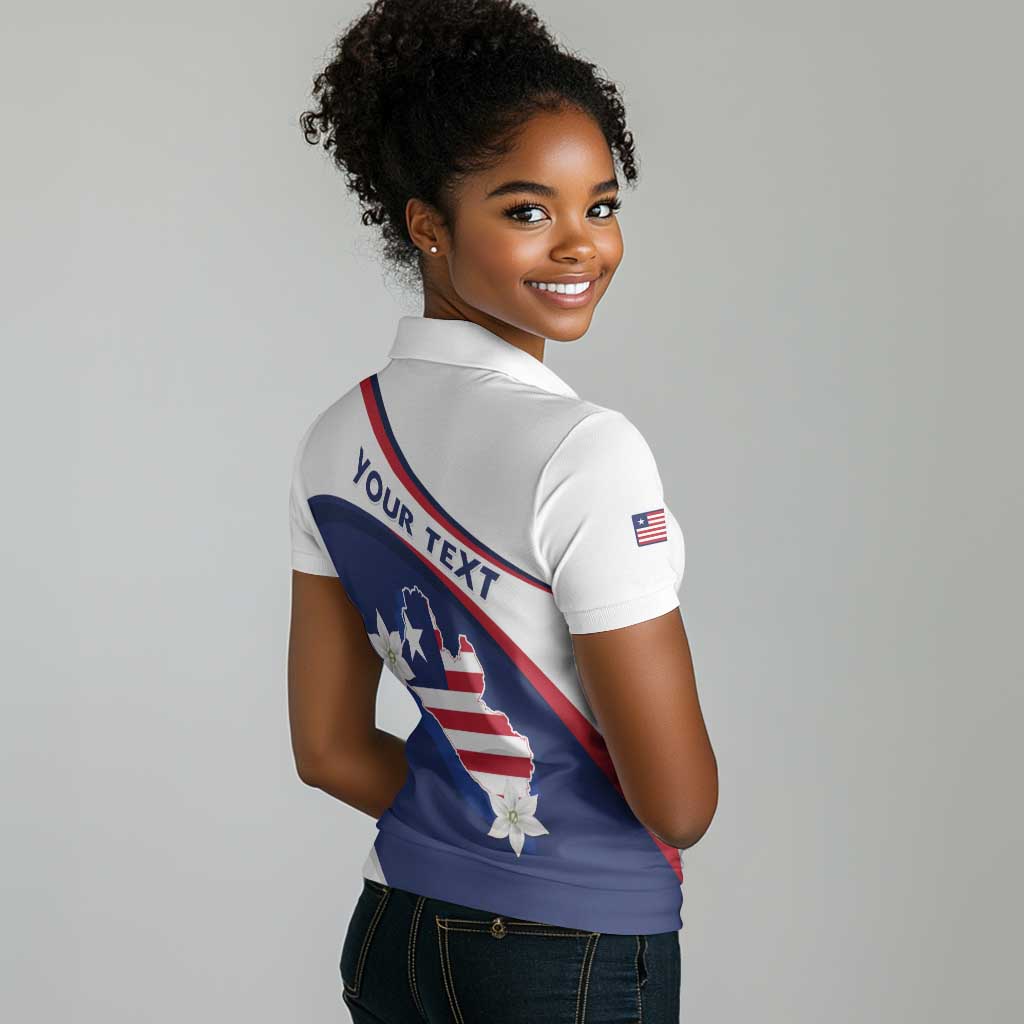 Personalized Happy Liberia Independence Day Women Polo Shirt