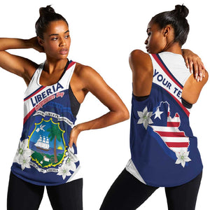 Personalized Happy Liberia Independence Day Women Racerback Tank
