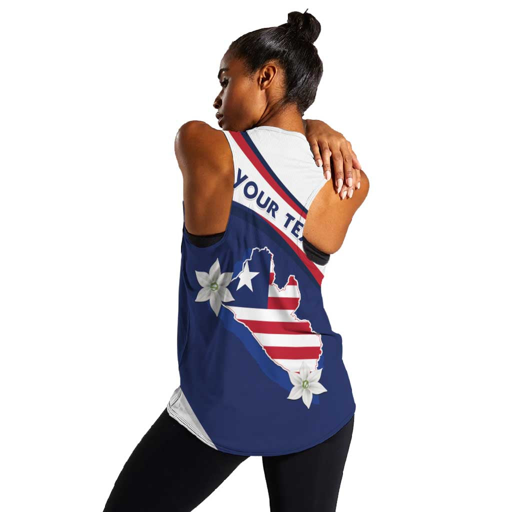 Personalized Happy Liberia Independence Day Women Racerback Tank