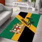 Happy Jumieka Independence Day Area Rug Coat Of Arms Flag Style