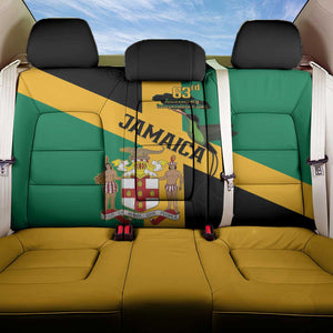 Happy Jumieka Independence Day Back Car Seat Cover Coat Of Arms Flag Style