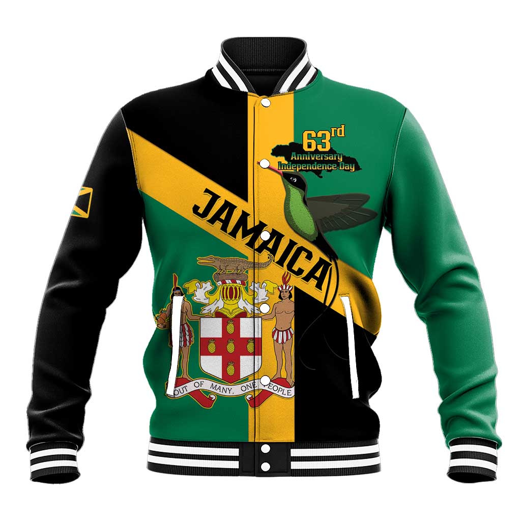 Happy Jumieka Independence Day Baseball Jacket Coat Of Arms Flag Style