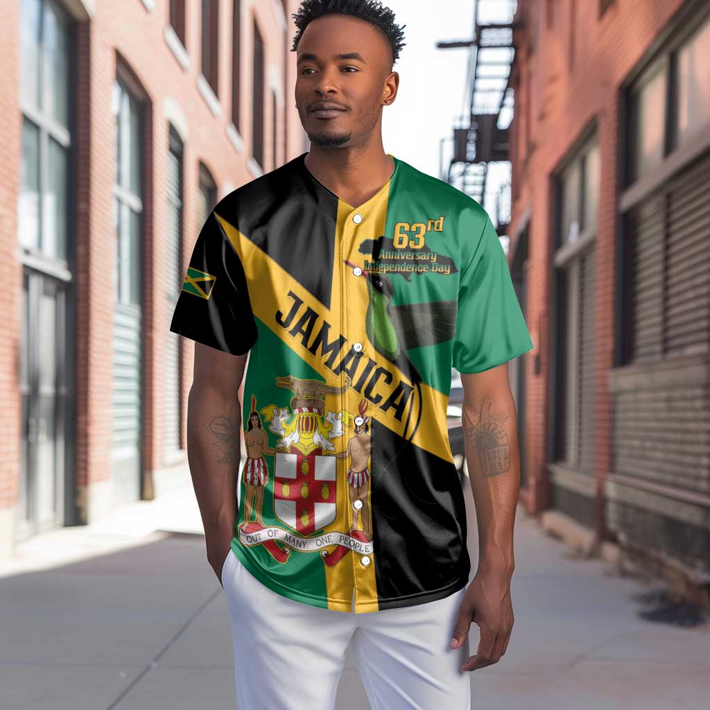 Happy Jumieka Independence Day Baseball Jersey Coat Of Arms Flag Style