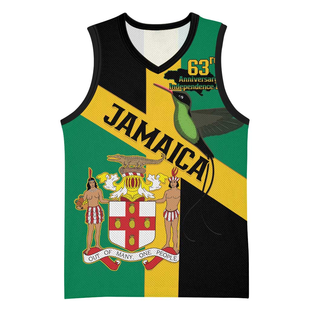 Happy Jumieka Independence Day Basketball Jersey Coat Of Arms Flag Style - African Pride