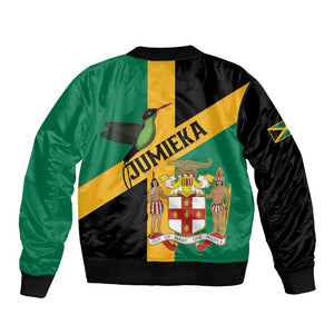Happy Jumieka Independence Day Bomber Jacket Coat Of Arms Flag Style