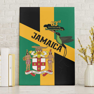 Happy Jumieka Independence Day Canvas Wall Art Coat Of Arms Flag Style