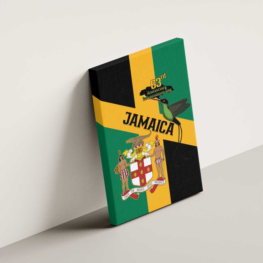 Happy Jumieka Independence Day Canvas Wall Art Coat Of Arms Flag Style