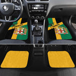 Happy Jumieka Independence Day Car Mats Coat Of Arms Flag Style