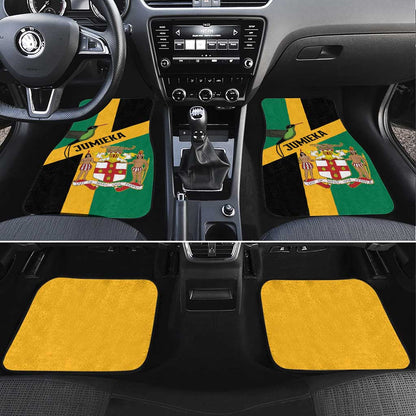 Happy Jumieka Independence Day Car Mats Coat Of Arms Flag Style
