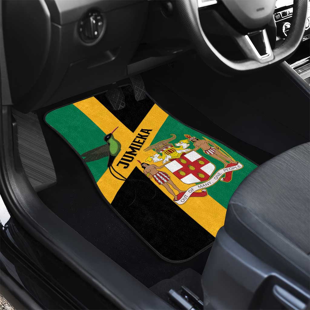 Happy Jumieka Independence Day Car Mats Coat Of Arms Flag Style