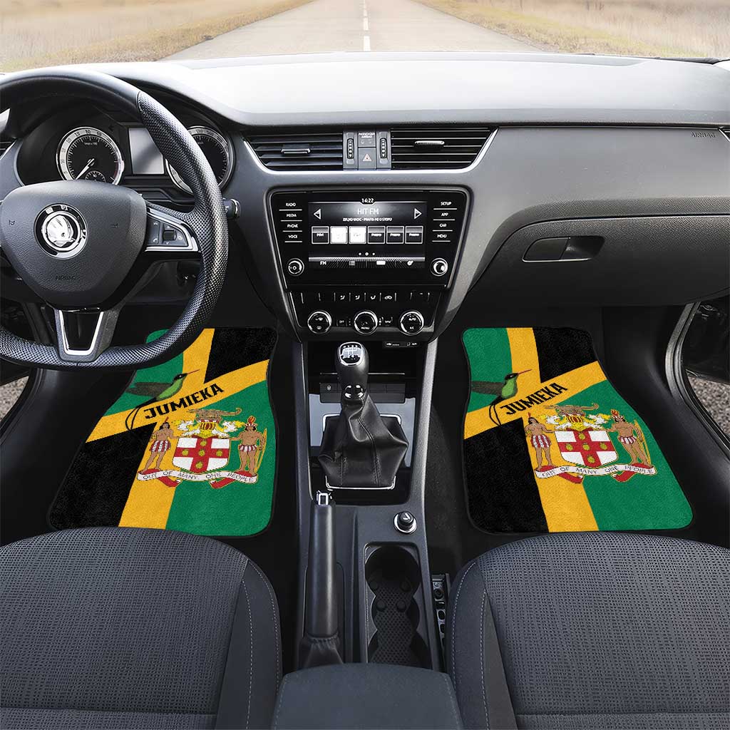 Happy Jumieka Independence Day Car Mats Coat Of Arms Flag Style