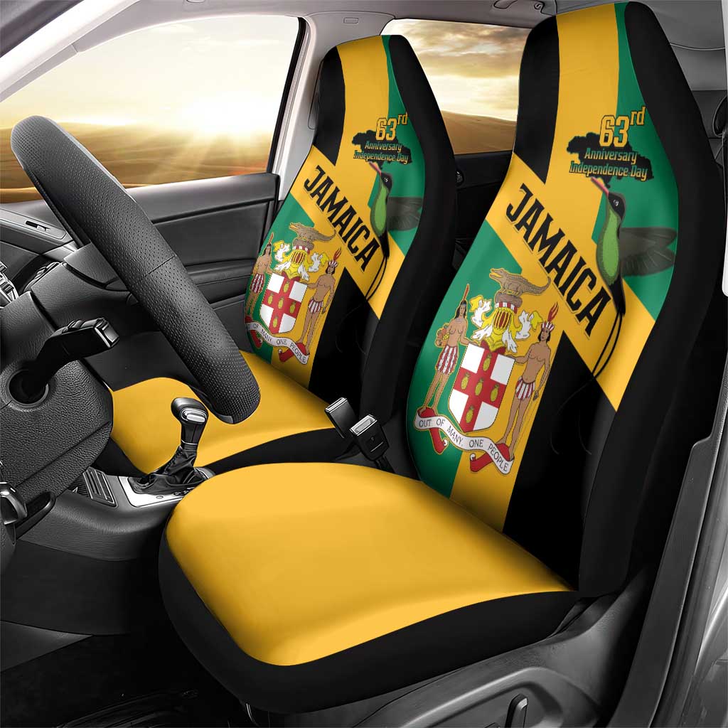 Happy Jumieka Independence Day Car Seat Cover Coat Of Arms Flag Style