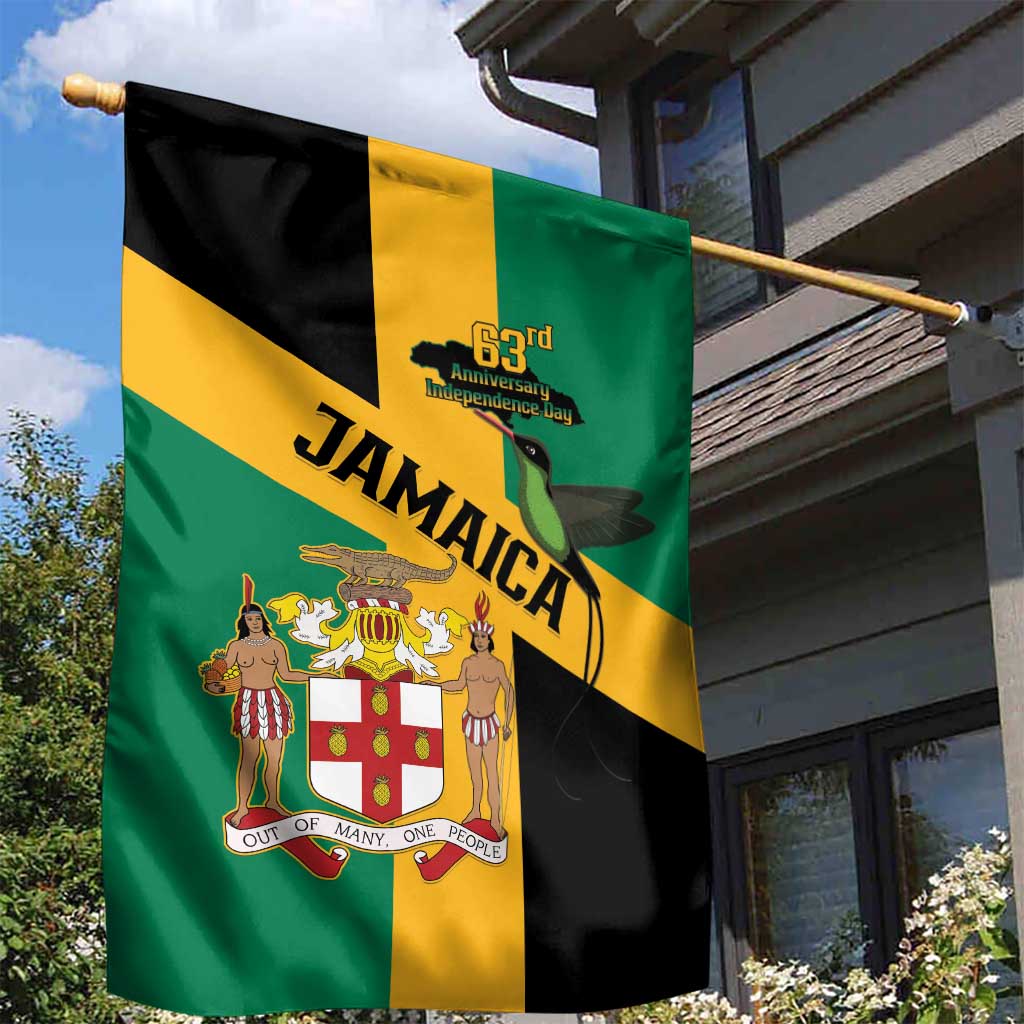 Happy Jumieka Independence Day Garden Flag Coat Of Arms Flag Style