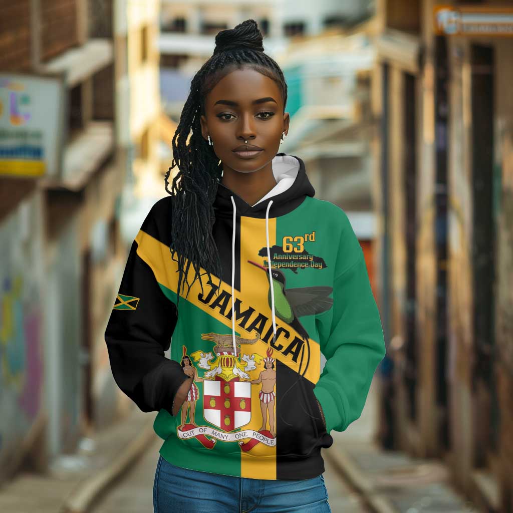 Happy Jumieka Independence Day Hoodie Coat Of Arms Flag Style