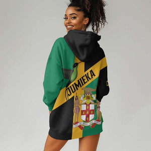 Happy Jumieka Independence Day Hoodie Dress Coat Of Arms Flag Style