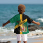 Happy Jumieka Independence Day Kid Hawaiian Shirt Coat Of Arms Flag Style
