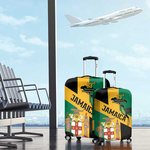 Happy Jumieka Independence Day Luggage Cover Coat Of Arms Flag Style