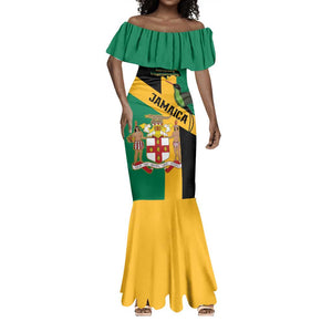 Happy Jumieka Independence Day Mermaid Dress Coat Of Arms Flag Style