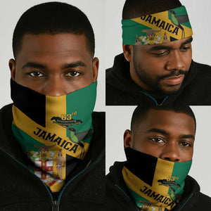 Happy Jumieka Independence Day Neck Gaiter Coat Of Arms Flag Style LT15