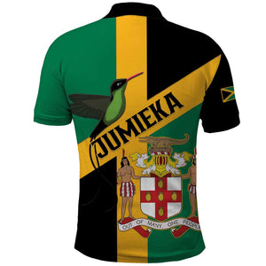 Happy Jumieka Independence Day Polo Shirt Coat Of Arms Flag Style