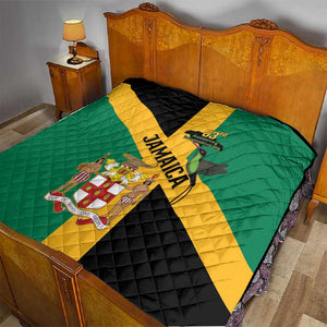 Happy Jumieka Independence Day Quilt Coat Of Arms Flag Style