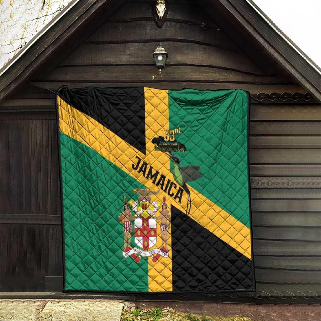 Happy Jumieka Independence Day Quilt Coat Of Arms Flag Style