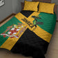 Happy Jumieka Independence Day Quilt Bed Set Coat Of Arms Flag Style