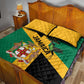 Happy Jumieka Independence Day Quilt Bed Set Coat Of Arms Flag Style