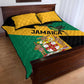 Happy Jumieka Independence Day Quilt Bed Set Coat Of Arms Flag Style