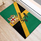 Happy Jumieka Independence Day Rubber Doormat Coat Of Arms Flag Style