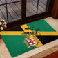 Happy Jumieka Independence Day Rubber Doormat Coat Of Arms Flag Style