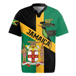 Happy Jumieka Independence Day Rugby Jersey Coat Of Arms Flag Style