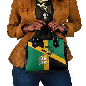 Happy Jumieka Independence Day Shoulder Handbag Coat Of Arms Flag Style