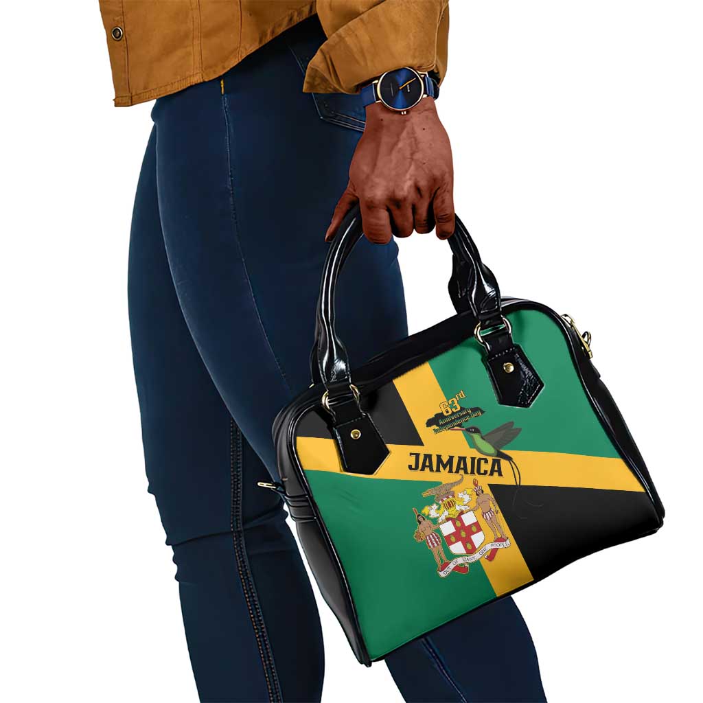 Happy Jumieka Independence Day Shoulder Handbag Coat Of Arms Flag Style