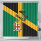 Happy Jumieka Independence Day Shower Curtain Coat Of Arms Flag Style