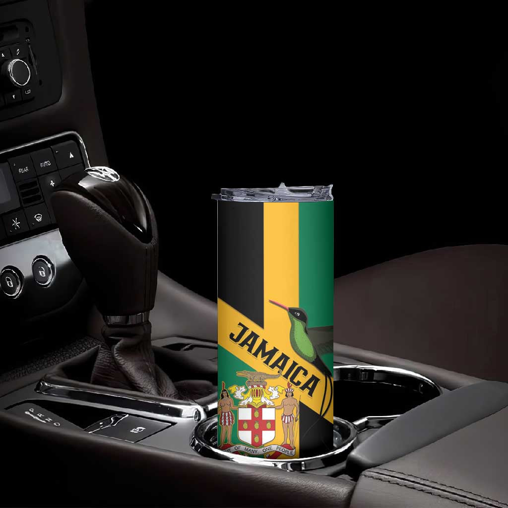 Happy Jumieka Independence Day Skinny Tumbler Coat Of Arms Flag Style